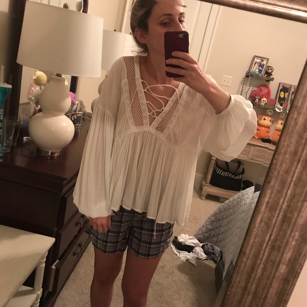 White Free People Blouse